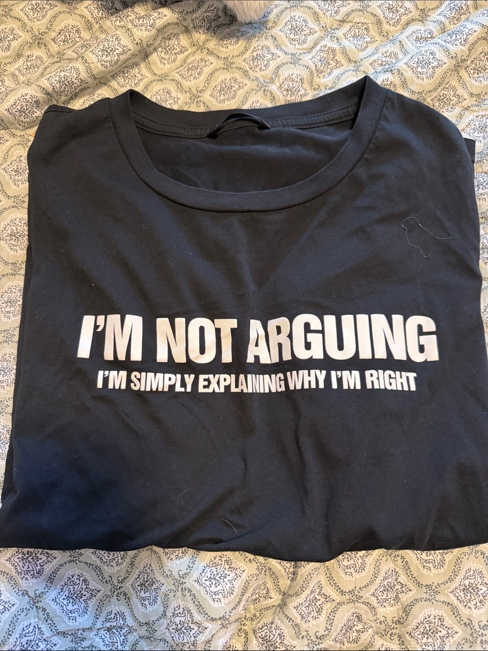SHEIN Black Graphic Tee I'M NOT ARGUING